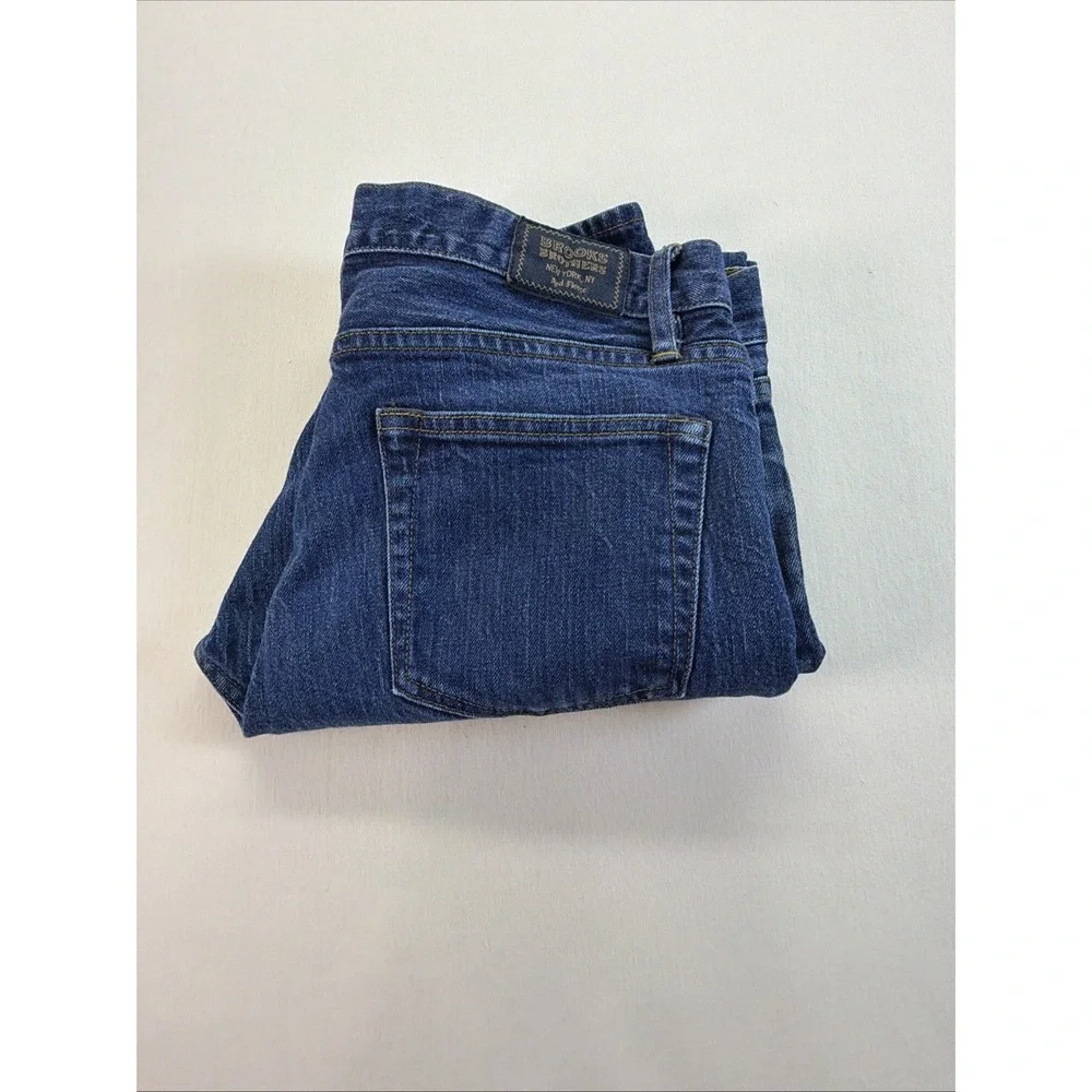 Brooks Brothers Red Fleece 116 Slim Stretch Jeans in Indigo Denim 34X30